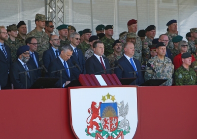 NATO paplašinātās klātbūtnes sagaidišanas Svinīgā ceremonija